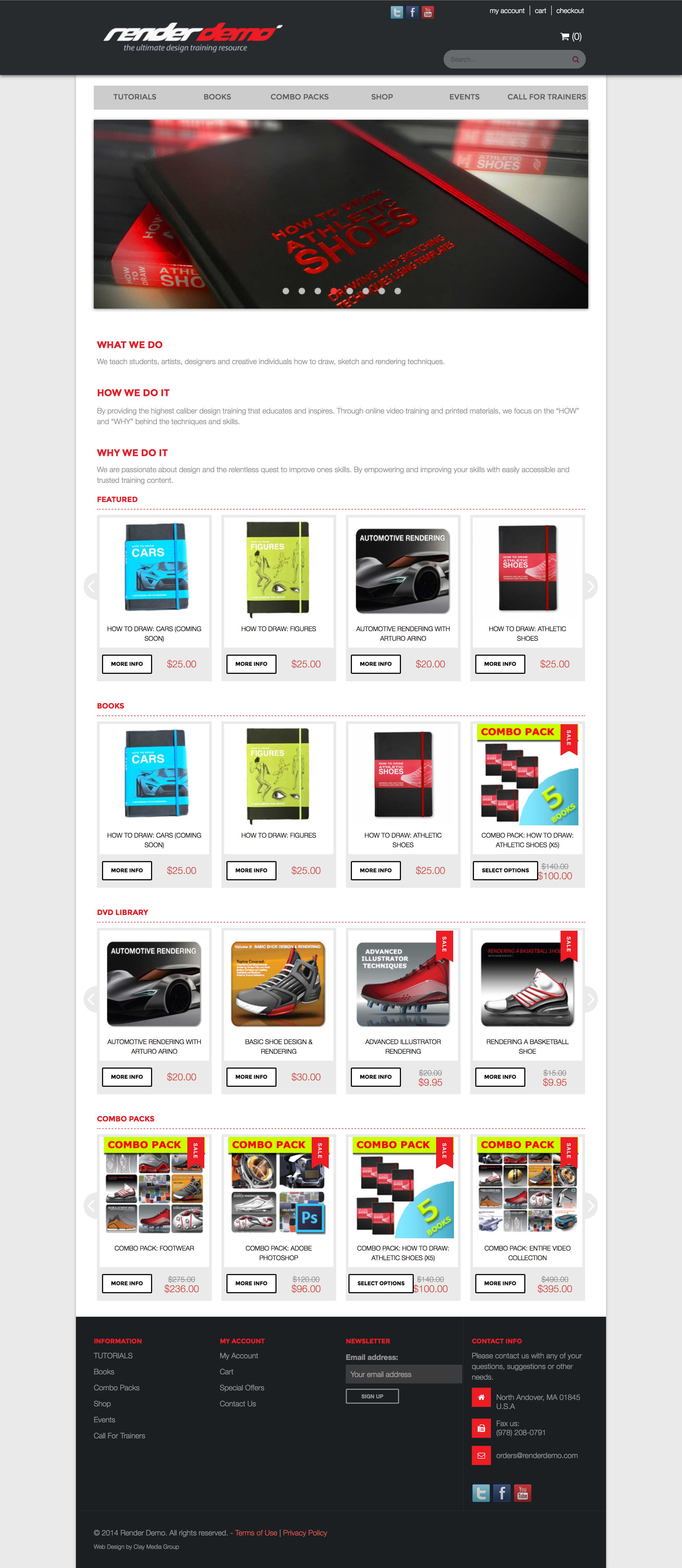 Image of Render Demo website homepage