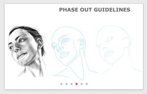 Screenshot of header slider for how to draw figures book