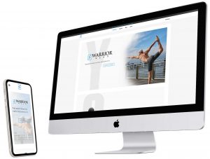 Warrior Wear website shown on desktop and mobile screens
