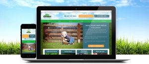 screenshot of Bio Green Ohio responsive website on mobile and laptop