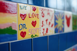 Image of personalized painted wall tiles