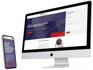 Central Drain Service website shown on desktop and mobile screens