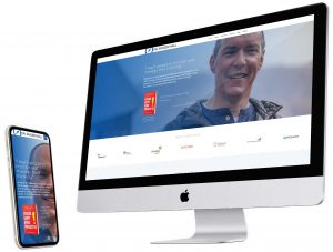 Dr. Roger Hall website shown on desktop and mobile screens