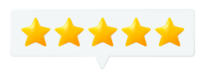 Five gold stars rating